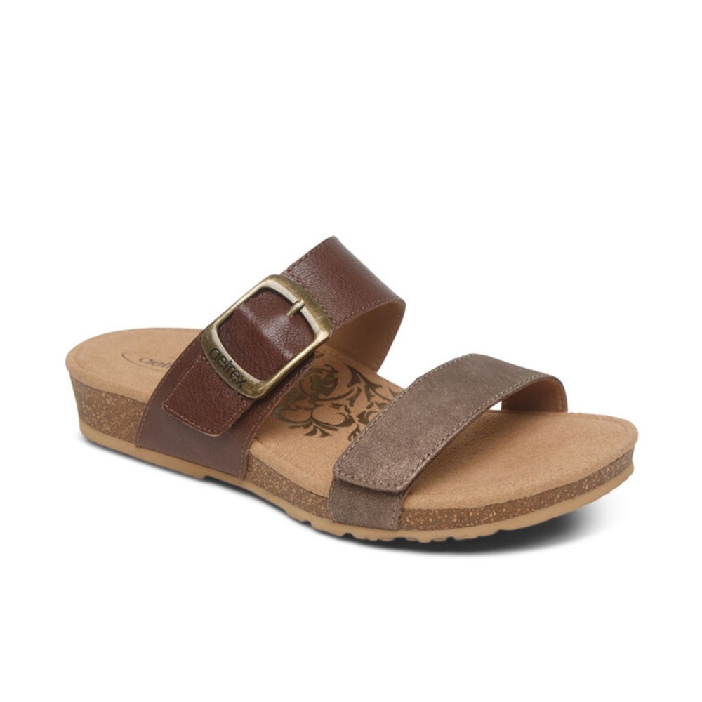 Women's orthotics brown leather sandals size 7.5